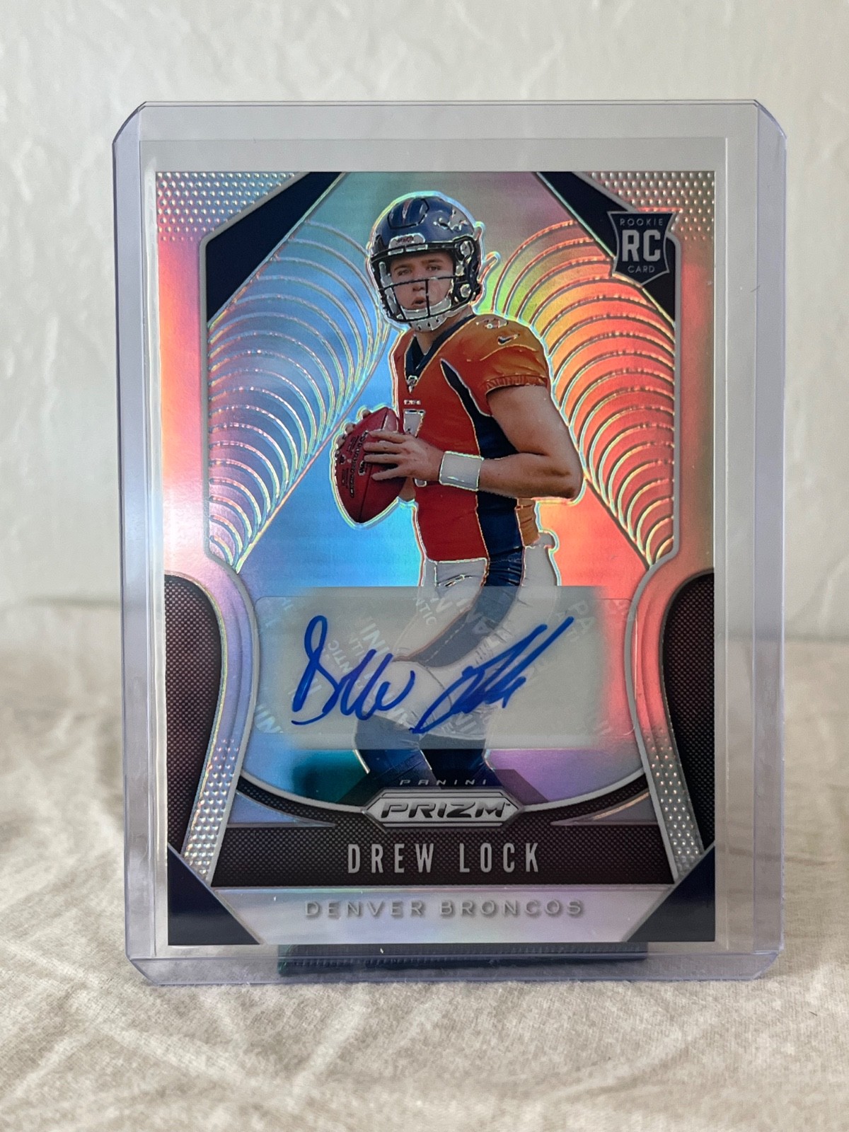 2019 Panini Prizm Drew Lock Silver Prizm Rookie RC Auto #304