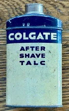Vintage Colgate After Shave Talc Tin Colgate-Palmolive-Peet Co. USA 1930’s-40’s