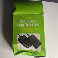 Vintage 1978 Atari CX50 Keyboard Controllers Pair w/ Original Box 2600 VCS