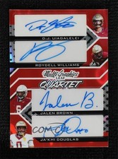 2024 Leaf Eclectic Red Lava 3/9 DJ Uiagalelei Roydell Williams #MQ-23 Auto 16wc