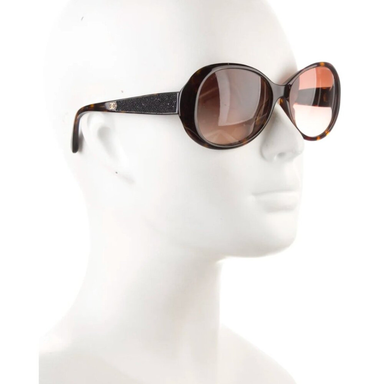 Chanel Interlocking CC Tortoiseshell Acetate Retr… - image 10