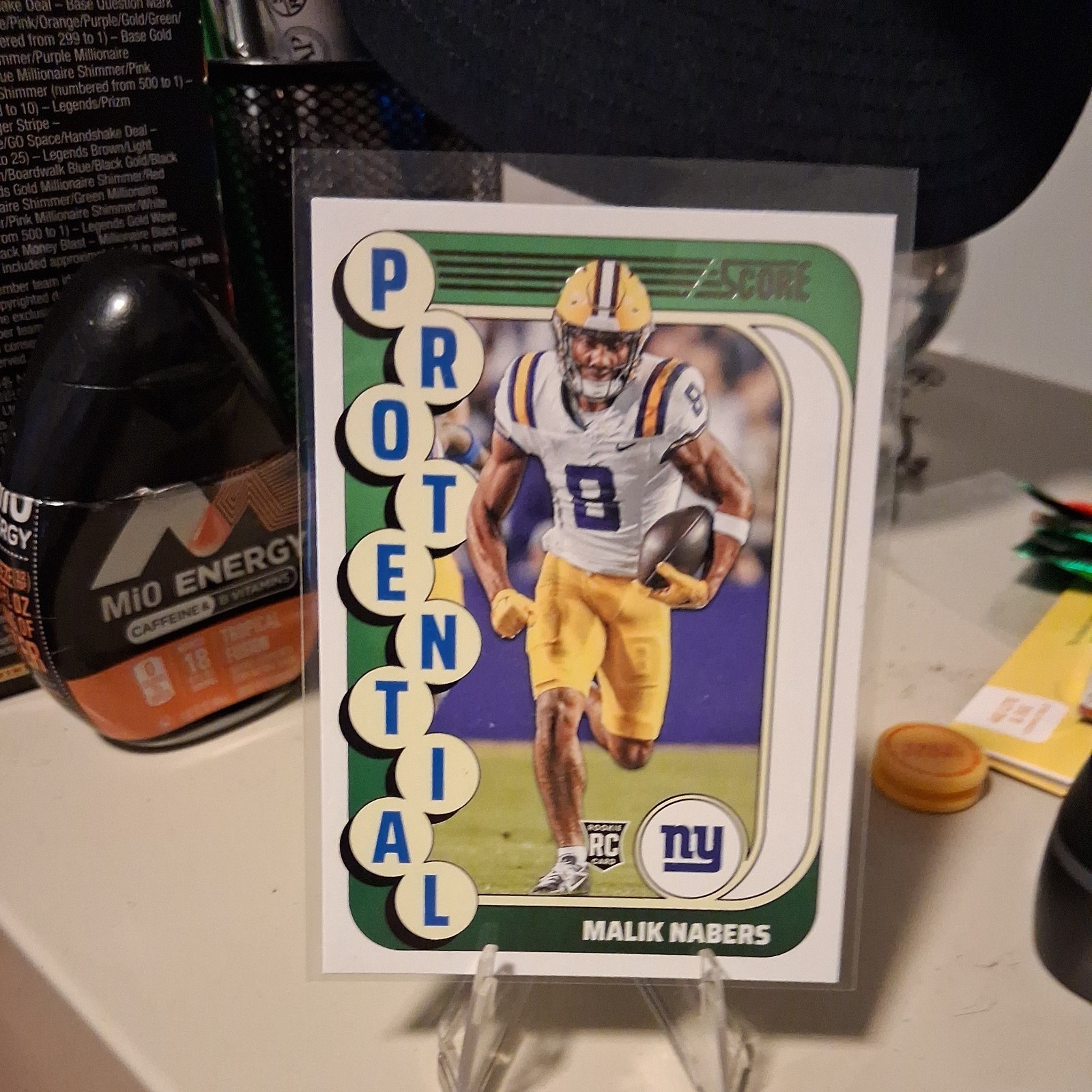 Malik Nabers 2024 Score Football Protential #4 Gold Foil New York Giants