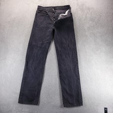 VTG Levis 501 Jeans Mens 32x34 Black Button Fly Straight Made in USA 90s
