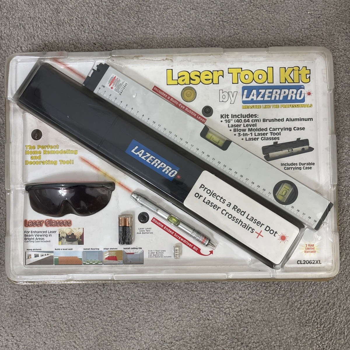 LAZERPRO Model CL2062XL Laser Level Tool Kit Brand New In Plastic