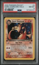 2000 POKEMON ROCKET 1ST EDITION #4 DARK CHARIZARD-HOLO PSA 8