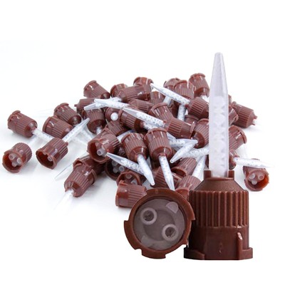 50/pk 11 Brown Short Mixing tip with Brown Base for E.T.C. & Retrieve cements