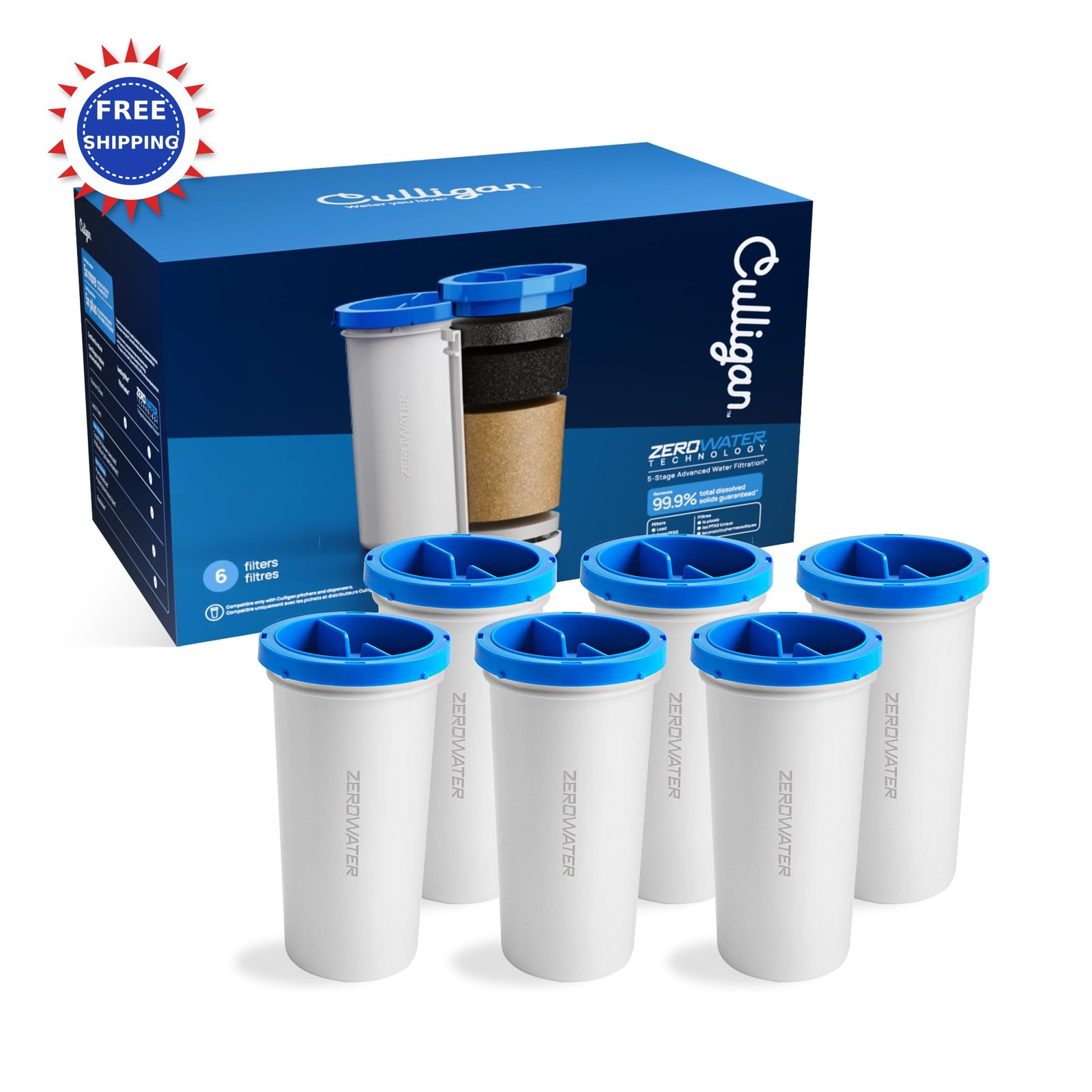 Culligan with ZeroWater Technology Replacement Filter 6 Pack