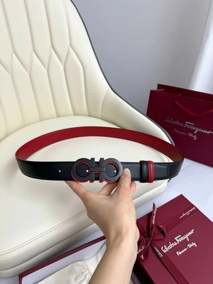 Salvatore Ferragamo Gancini Belt Leather Adjustable Luxury New