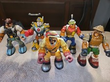 Lot of 5 Vintage Fisher Price RESCUE HEROES 6" Action Figures 2001-2002