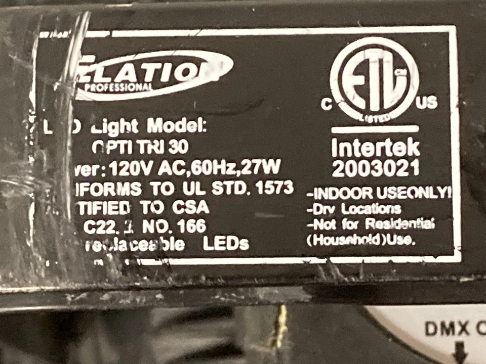 Elation Intertek OPTI TRI 30 120v LED Light - Image 3 of 4