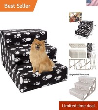Durable Foldable Dog Staircase - Non-Slip  Washable, Ideal for Medium Pets