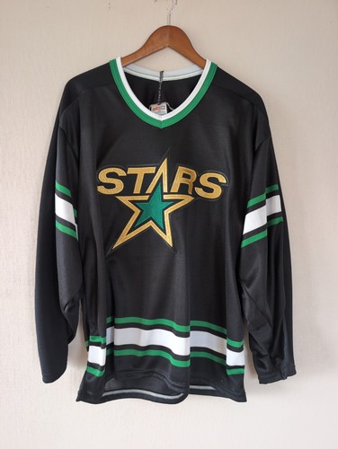 Vintage Dallas Stars Hockey Jersey Mens Size Large Black CCM Authentic