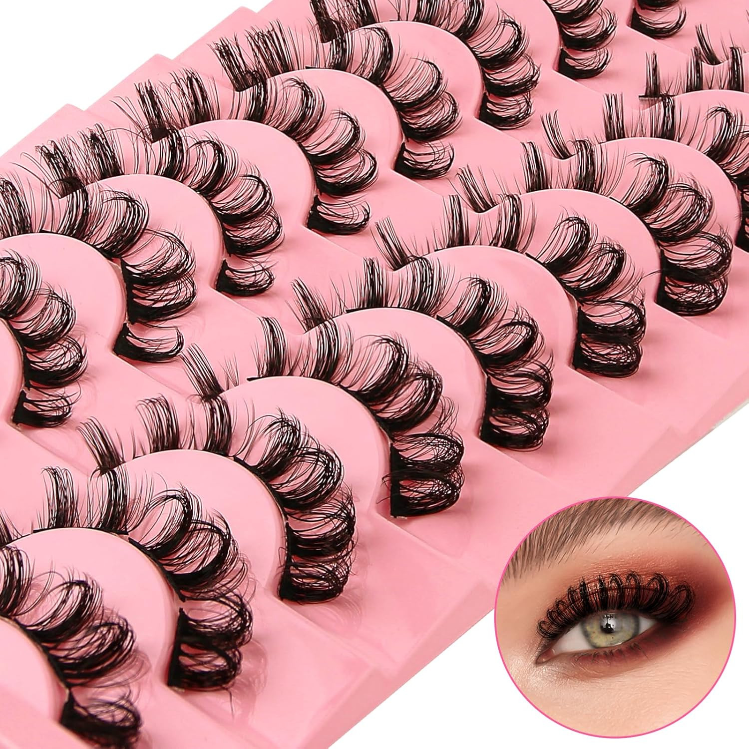 Cluster Lashes False Eyelashes Individual D Curl Russian Strip Lashes Fluffy Wis