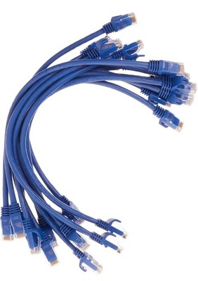 Flexboot Cat6 Ethernet Patch Cable Network RJ45 Stranded UTP 24AWG 1ft Blue