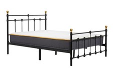 Image of Atlas Bed Frame Single 3ft, Small Double 4ft , Double 4ft 6inch, Black & Cream