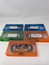 JVC J'Collection EHG T-120 VHS Clear Color Green Orange Blue, Lot Of 5