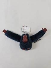 New with Tag 6" Kipling MATT the Monkey Dark Blue/Black Keychain Soft Fuzzy Fun