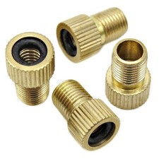 Brass Presta Valve Adapter - Convert Presta to Schrader - Inflate Tire Using
