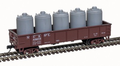Atlas N Scale ~ 42' Gondola w/Container Load ~ Nashville Chattanooga & St. Louis