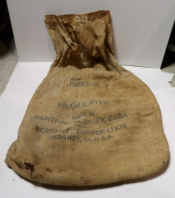Vintage Empty 5 LBS Sack Bag Pure Cane Sugar Central Hershey Cuba Granulated