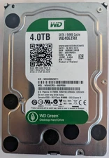 Western Digital Green 4 TB WD40EZRX, 6 Gb/s, Lightly used, great condition