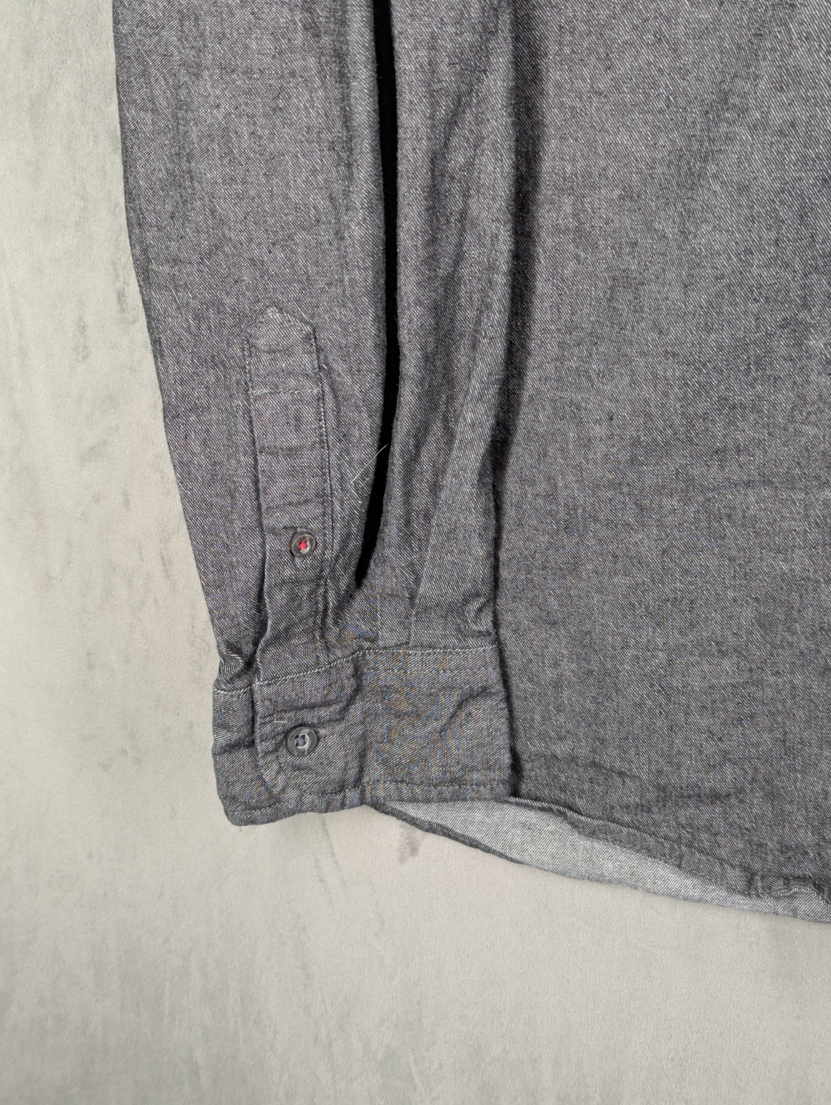 Wrangler Flex For Comfort Lightweight Denim Shirt Sz Large Cotton Stretch Grey image 5