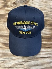 USS Minneapolis-St. Paul SSN-708 Ball Cap Submarine Dolphins Sub Vet Navy Hat