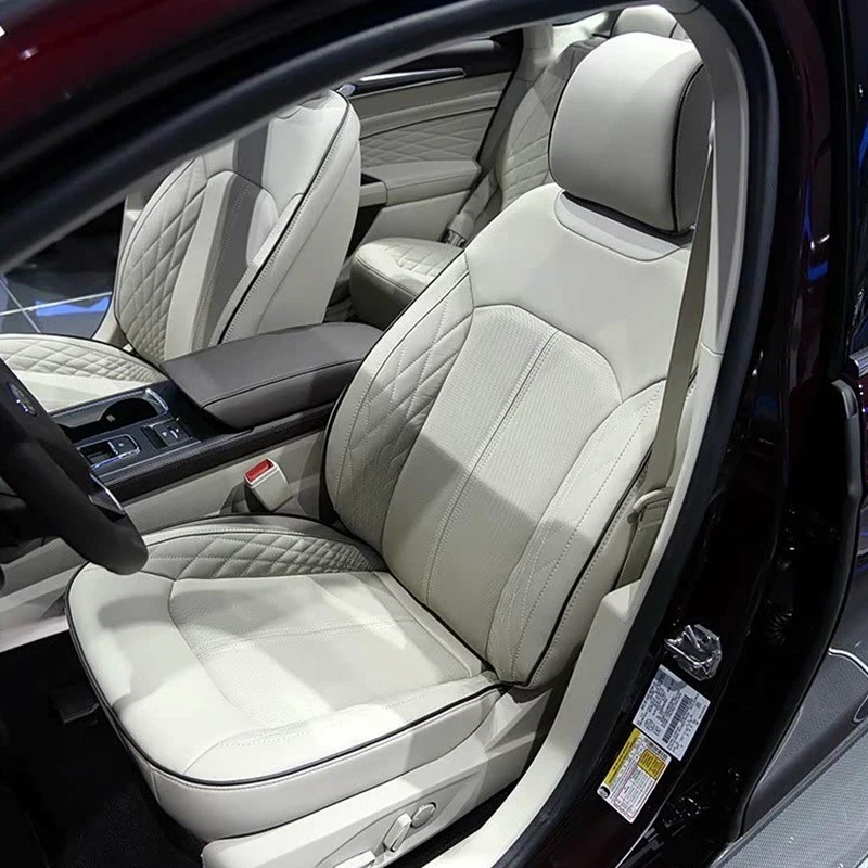 FUNDAS DE CUERO PARA ASIENTO DE COCHE PERSONALIZADAS MOTOPTES PARA FORD FUSION HYBRID ENERGI 2013-2020 Foto 2 de 4