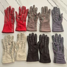 vintage Isotoner Warm-Ups Aris  Woolite One Size Gloves Set Of 5 Multiple Color