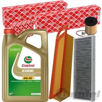 Febi Filterset+Castrol 5W30 ÖL Passend FüR Mini R56 R55 R57 R58 R60 Cooper ONE