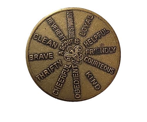 Vtg Boy Scouts of America Scout Oath & Law Token Coin BSA Scouting