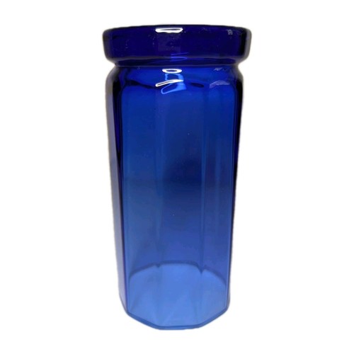 4 Anchor Hocking Cobalt Blue 10 Panel Essex Tall 16 Oz Tumbler Glasses Vintage  - Afbeelding 6 van 9