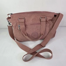 Kipling Pink Nylon Crossbody Purse Handbag Medium