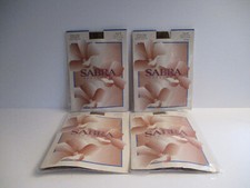 Sabra Size B Womens Pantyhose Pecan Reinforced Panty  Toe Sheer Leg X4 New  