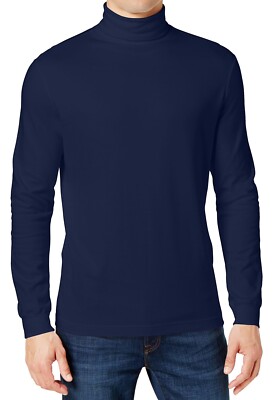 Men's Long Sleeve Turtle Neck T-Shirt Tee Layer Cotton Blend Outerwear NEW