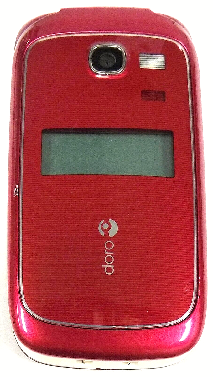 Doro PhoneEasy 618 - Red and White ( Consumer Cellular ) Flip