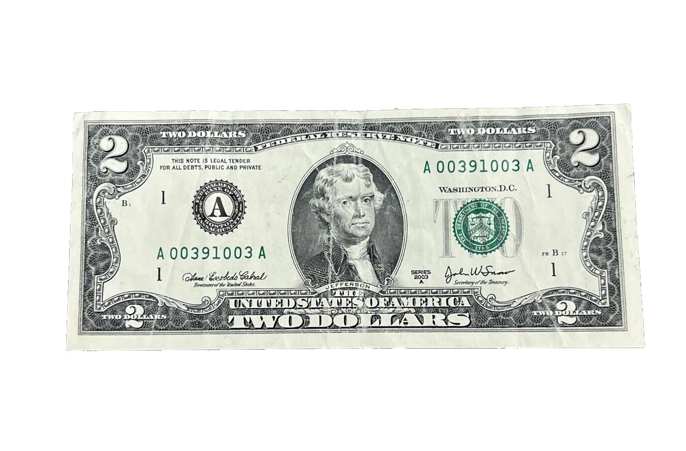 Grade 1 US Paper Money