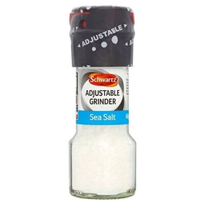 Schwartz Sea Salt Adjustable Grinder (60g) - 6er Pack