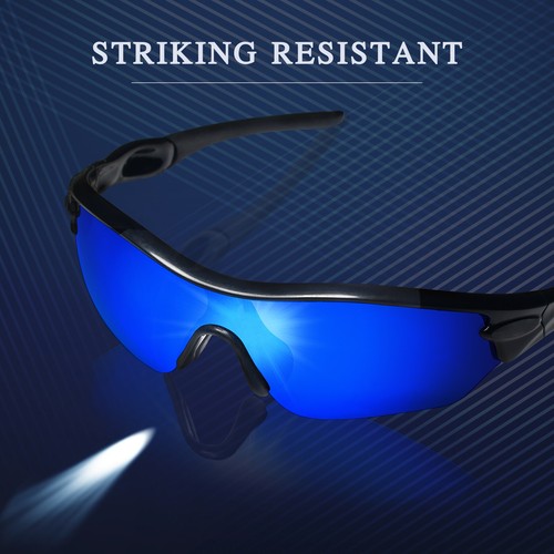 Lentes de repuesto polarizadas para gafas de sol de dos caras OAKLEY azul hielo 100 % UVA y UVB - Imagen 3 de 5