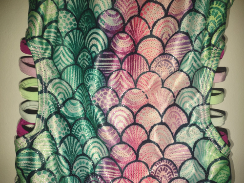 Wonder Nation XS (4T-5T) Girls Multi-color One Piece Mermaid Swimsuit - Picture 3 of 6