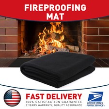 Hearth Rugs Fireproof,40X40 Inches Fireplace Rugs Fire Resistant Protects Floors