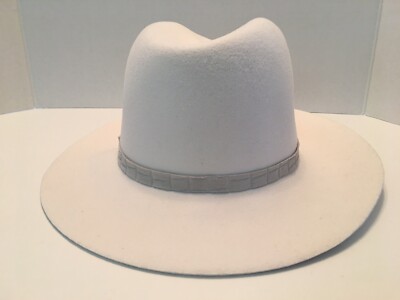 RAG & BONE FLOPPY BRIM FELTED WOOL FEDORA HAT OFF WHITE SIZE  display picture 1