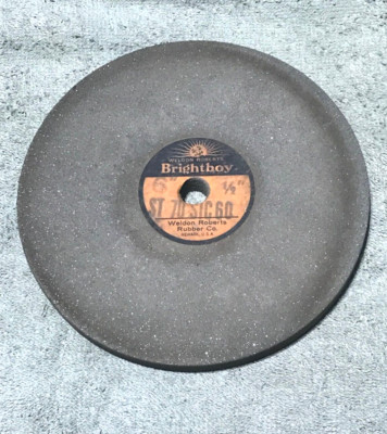 Brightboy Ruberized wheel #ST70 SIC 60, 6x1/2x1/2. New condition from old stock.