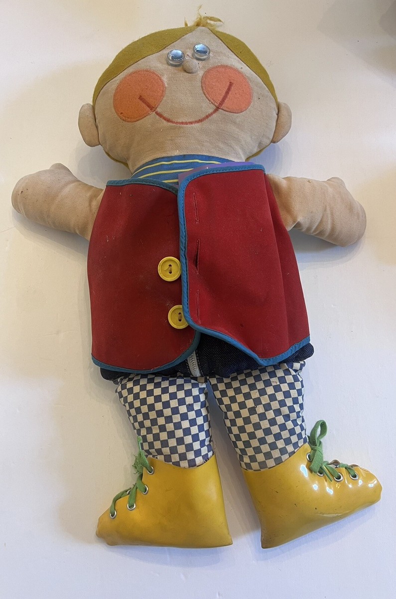 Playschool Dapper Dan Teaching Doll 18”1970 Hong Kong! Rare