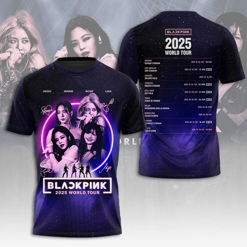 Blackpink World Tour Date 2025 T-shirt