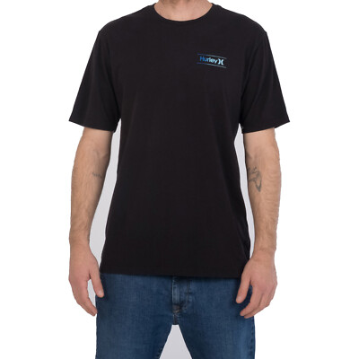 Hurley Kurzarm T-Shirt Everyday Wash One & Only Slashed in schwarz