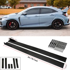 Side Skirt Extension Splitter Lip Rocker Panel 78.7 Gloss Black For Honda Civic Side Skirt Extension Splitter Lip Rocker Panel 78.7 Gloss Black For Honda Civic