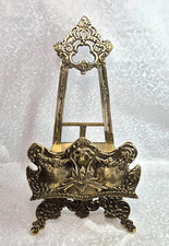 Vintage Baroque Style Ornate Brass Easel Tabl...