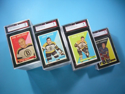 1957/58 TOPPS NHL HOCKEY CARD FULL SET KSA GRADED BOBBY HULL ROOKIE GORDIE HOWE
