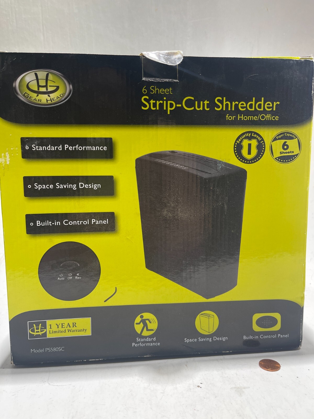 Gear Head Strip Cut Shredder PS580SC For Home/Office